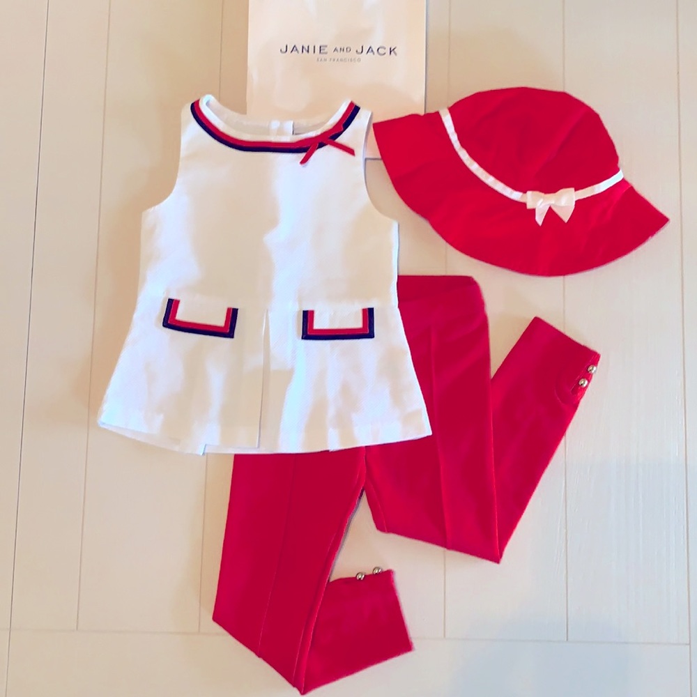Gorgeous 🇺🇸 Janie and Jack Americana Outfit Sz 5